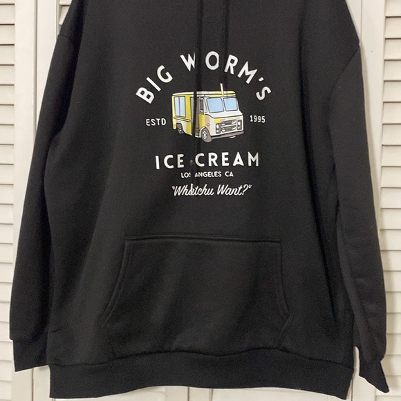 Black unisex hoodie “Big Worms Ice Cream” size XXL. See measurments - Picture 4 of 7